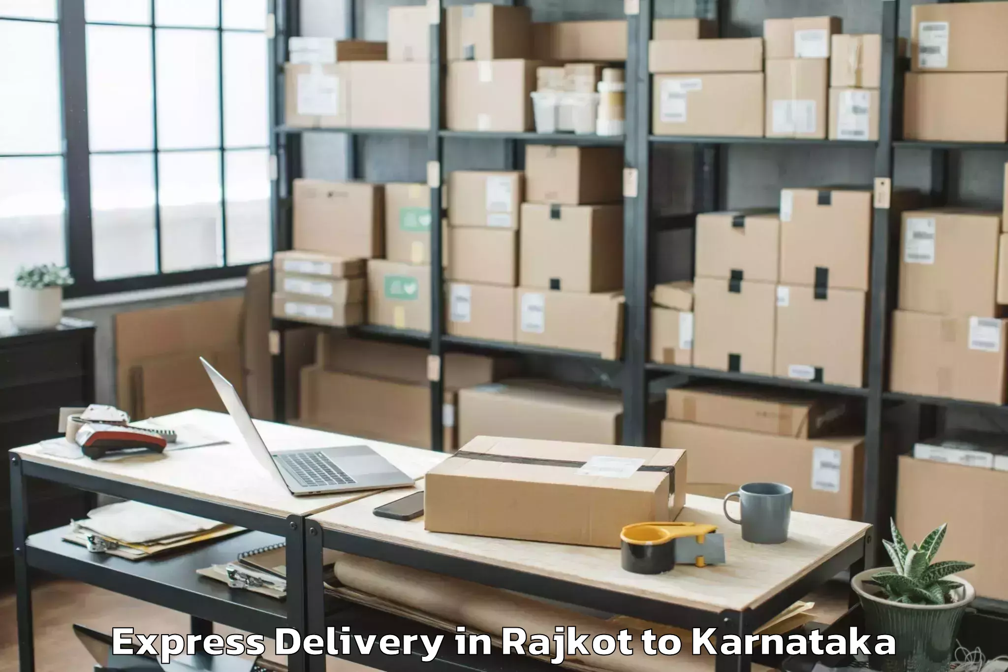 Top Rajkot to Talikoti Rural Express Delivery Available